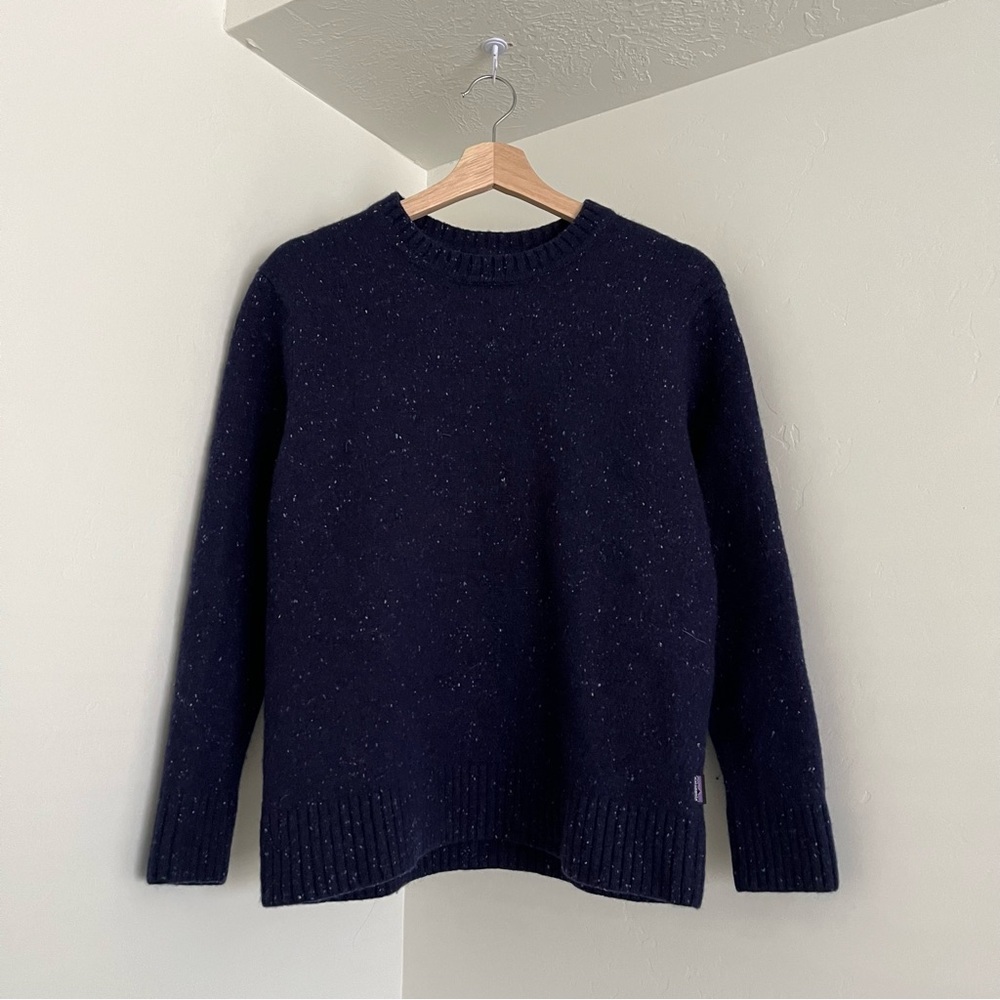 Patagonia Lambswool Crew sweater - Classic Navy